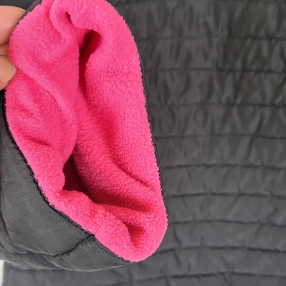 G by Guess Kids Black and Pink Puffer Jacket - Picture 6 of 11